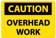 Caution Overhead Work Sign - Safety Signs and Banners